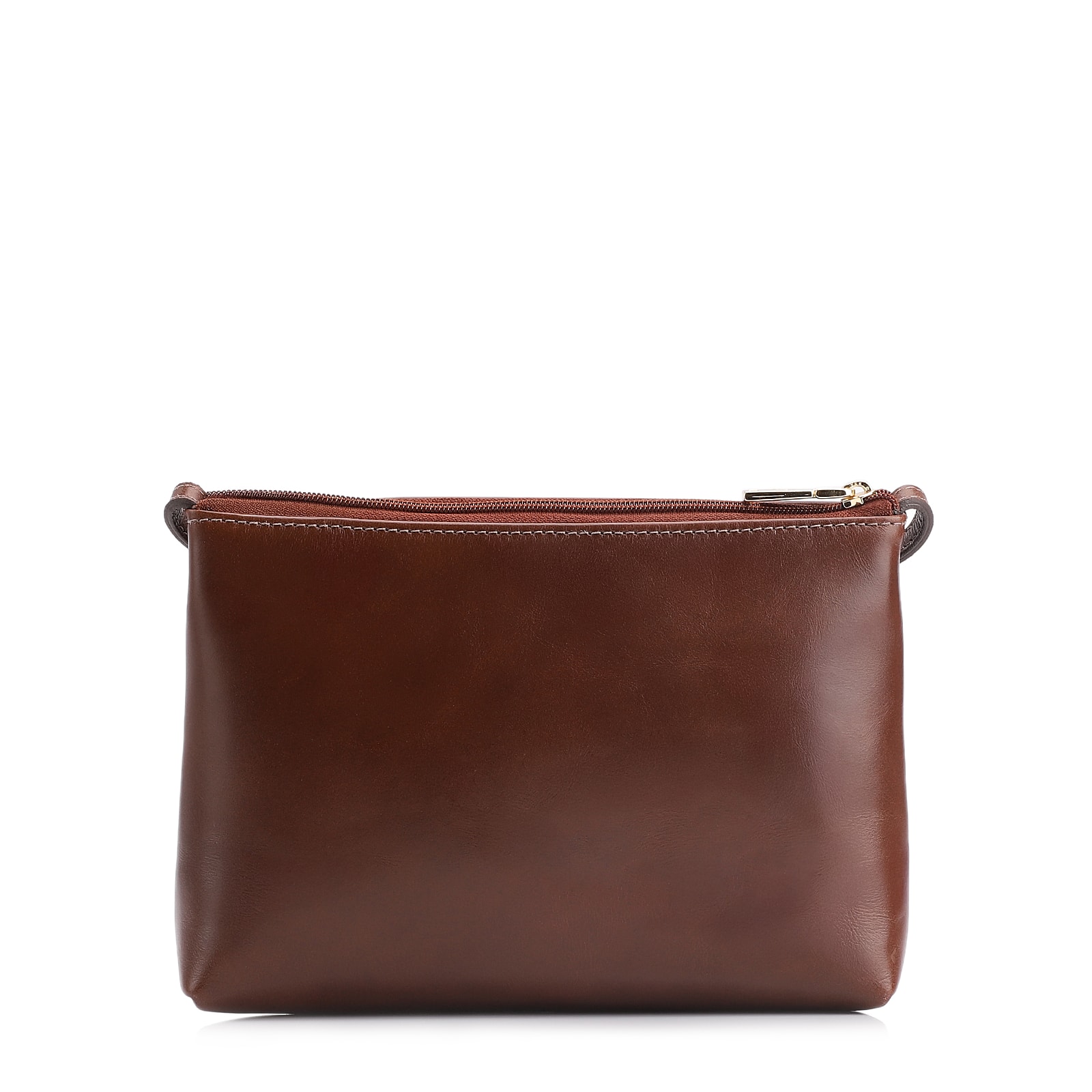 Bolsa Transversal Pedras Couro Marrom