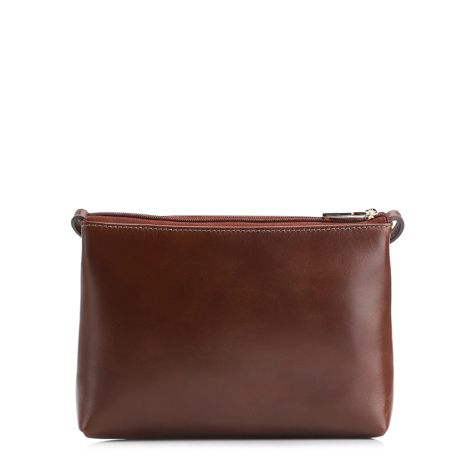 Bolsa Transversal Pedras Couro Marrom