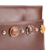 Bolsa Transversal Pedras Couro Marrom - imagem 7