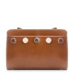 Bolsa Transversal Pedras Couro Marrom - imagem 1