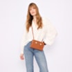 Bolsa Transversal Pedras Couro Marrom - imagem 2