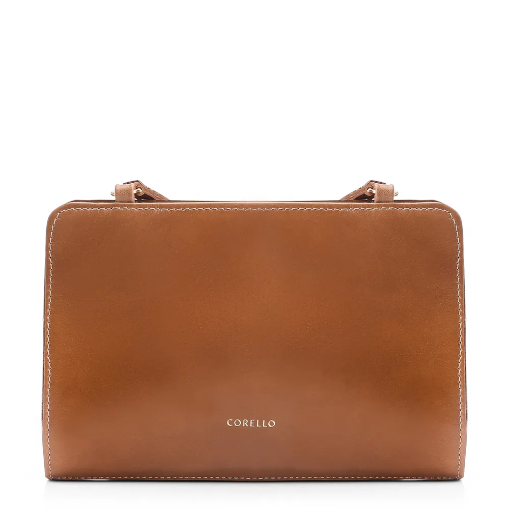 Bolsa Transversal Pedras Couro Marrom - imagem 4
