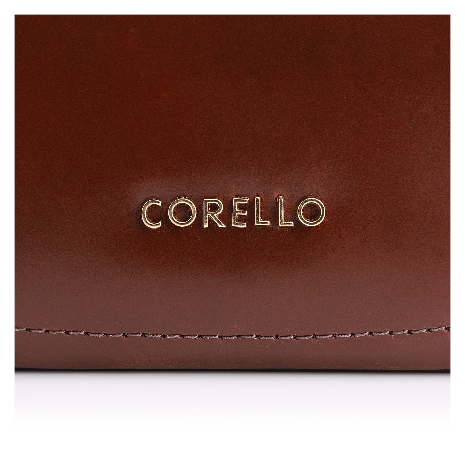 Bolsa Transversal Pedras Couro Marrom