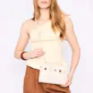 Bolsa Transversal Pedras Couro Off White - imagem 2