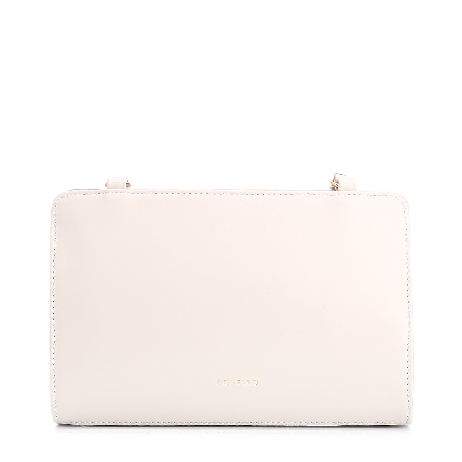 Bolsa Transversal Pedras Couro Off White