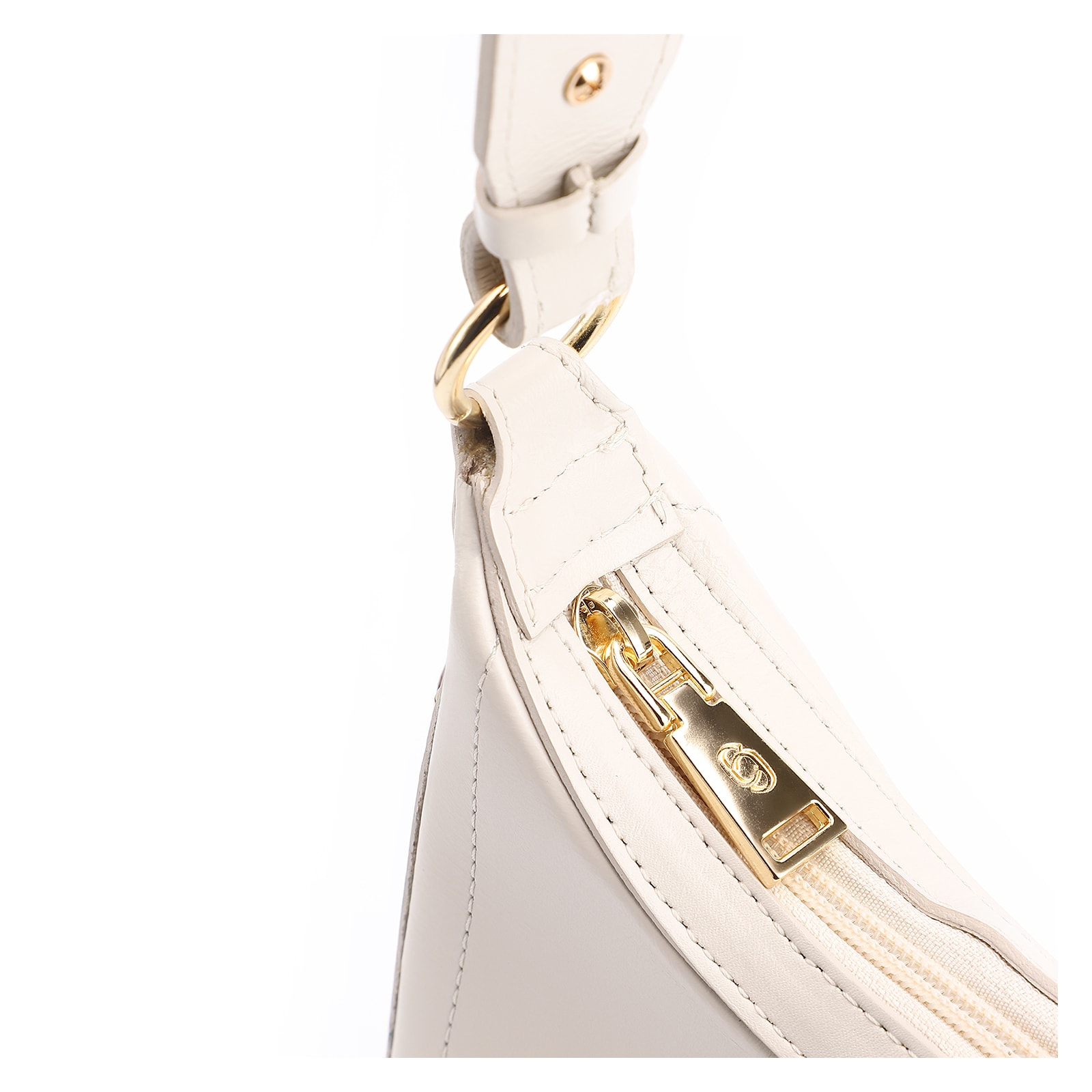 Bolsa Transversal Pedras Couro Off White