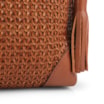 Bolsa Transversal Pequena Alt/Couro Marrom Claro Tramado - imagem 5