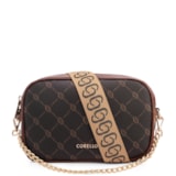 Bolsa Transversal Pequena Alt/Couro Marrom Monograma Corrente