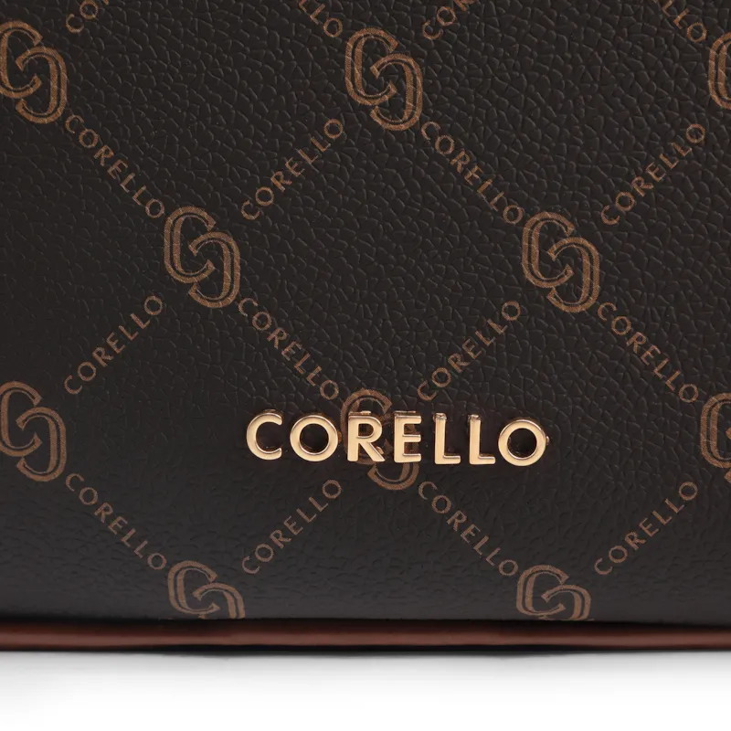 Bolsa Transversal Pequena Alt/Couro Marrom Monograma Corrente - foto 6