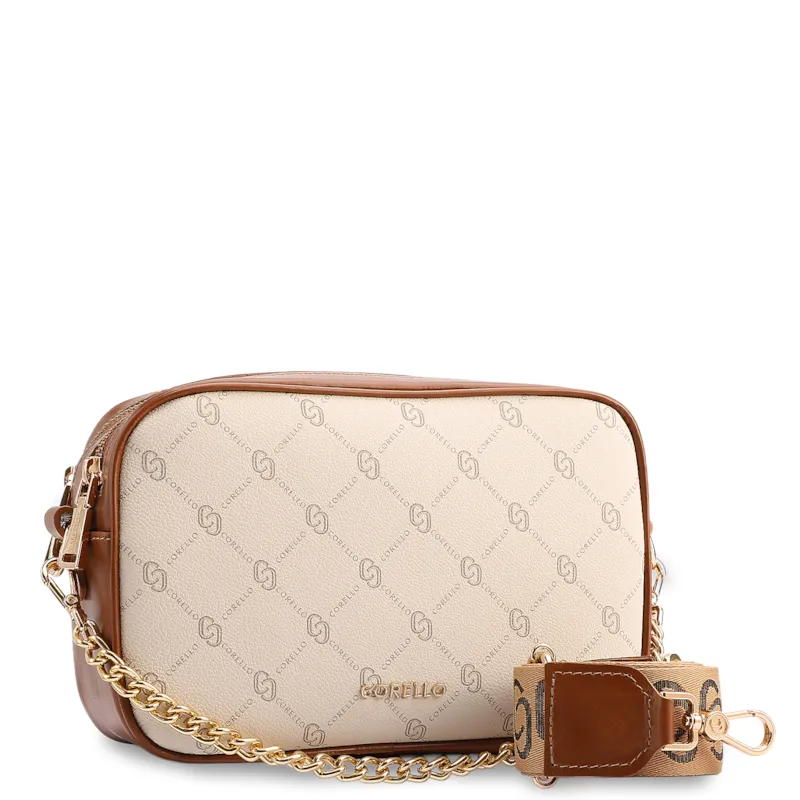 Bolsa Transversal Pequena Alt/Couro Off White Monograma Corrente - foto 2