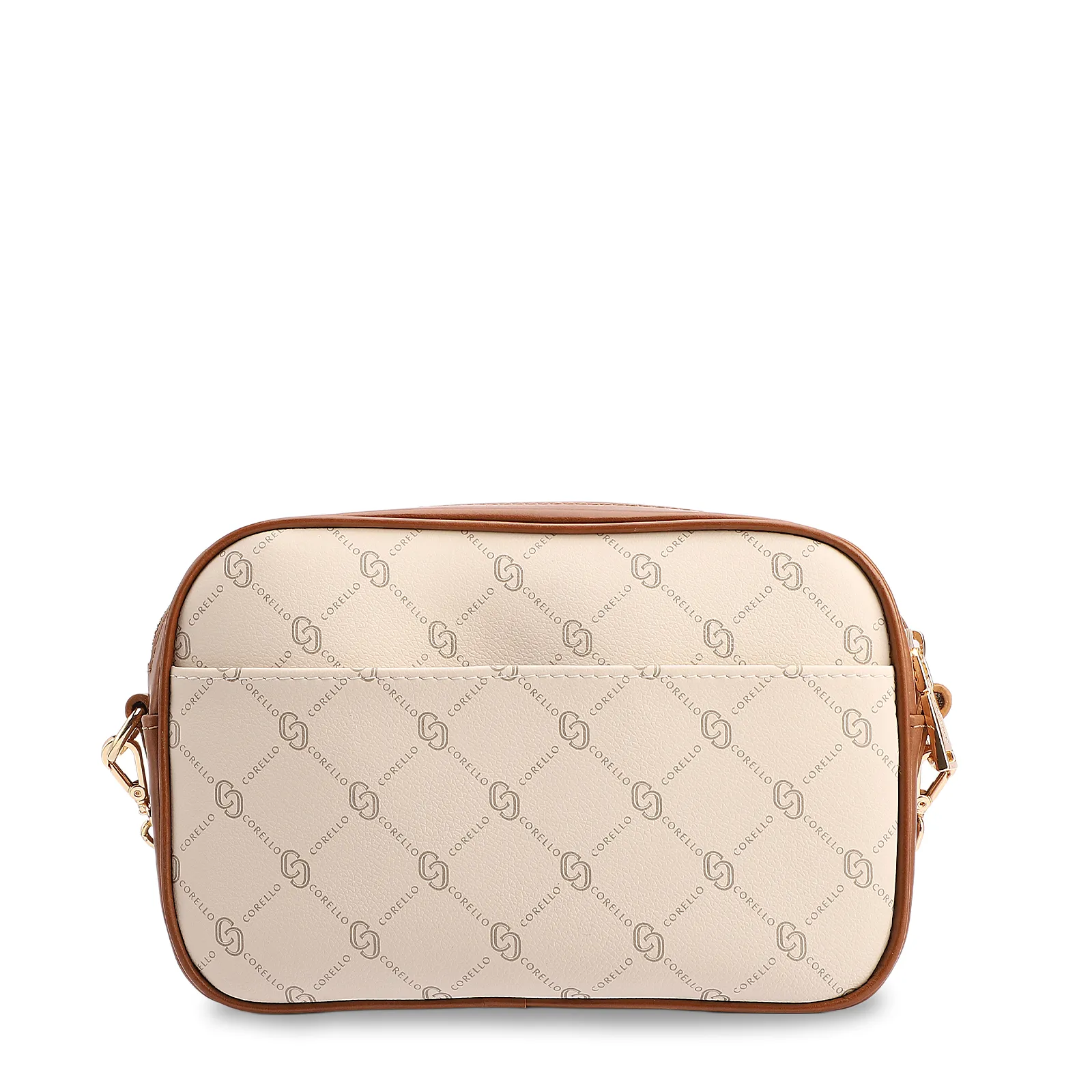 Bolsa Transversal Pequena Alt/Couro Off White Monograma Corrente