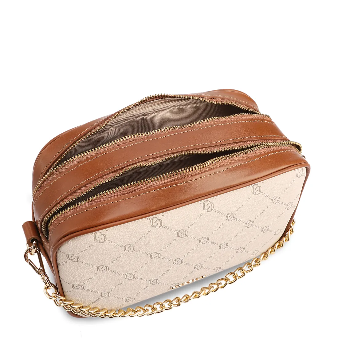Bolsa Transversal Pequena Alt/Couro Off White Monograma Corrente - foto 4