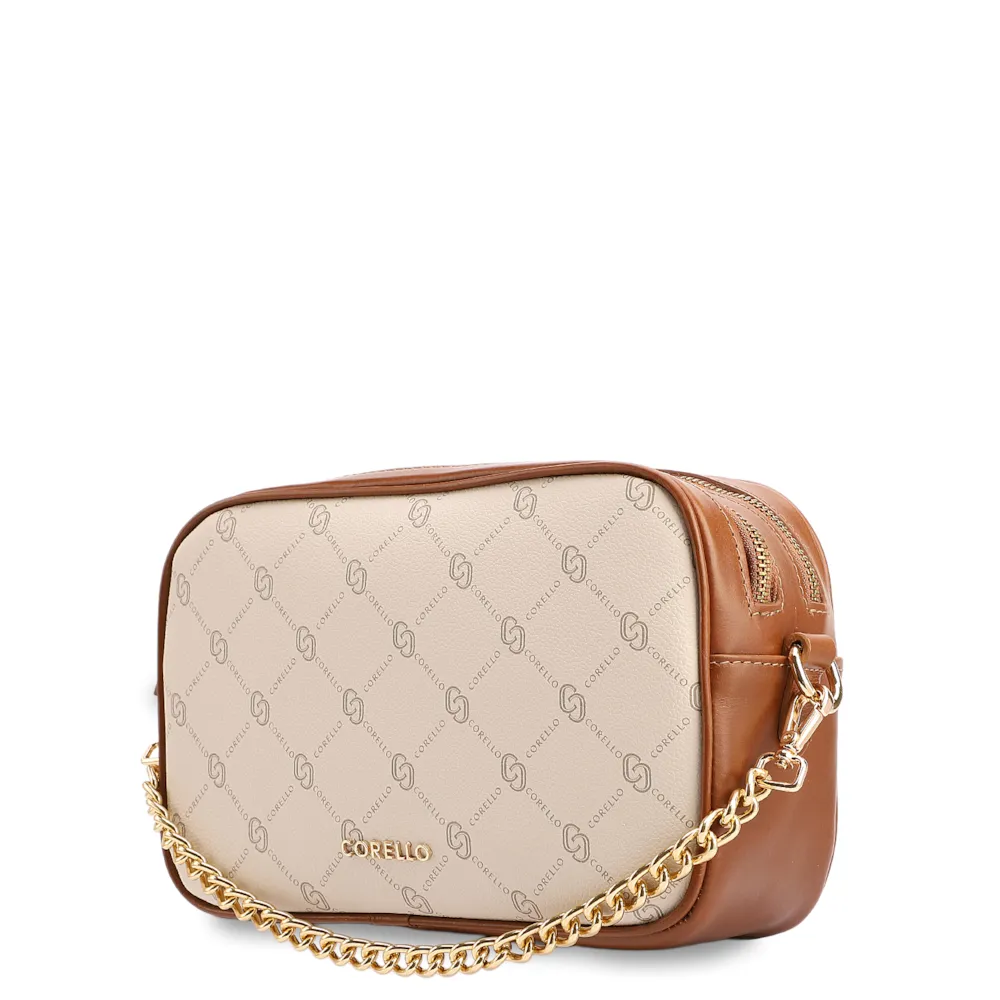Bolsa Transversal Pequena Alt/Couro Off White Monograma Corrente - imagem 7