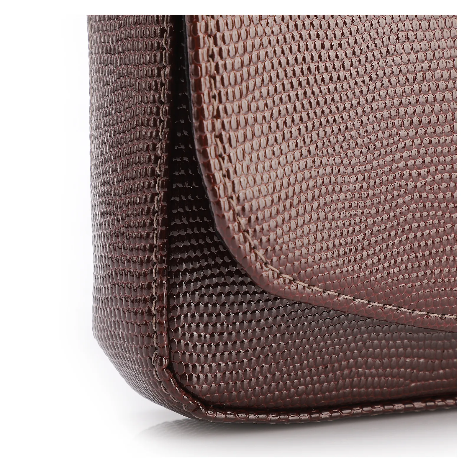 Bolsa Transversal Pequena Alt Lezard Marrom Corrente