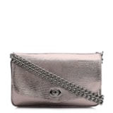 Bolsa Transversal Pequena Alt Lezard Prata Corrente