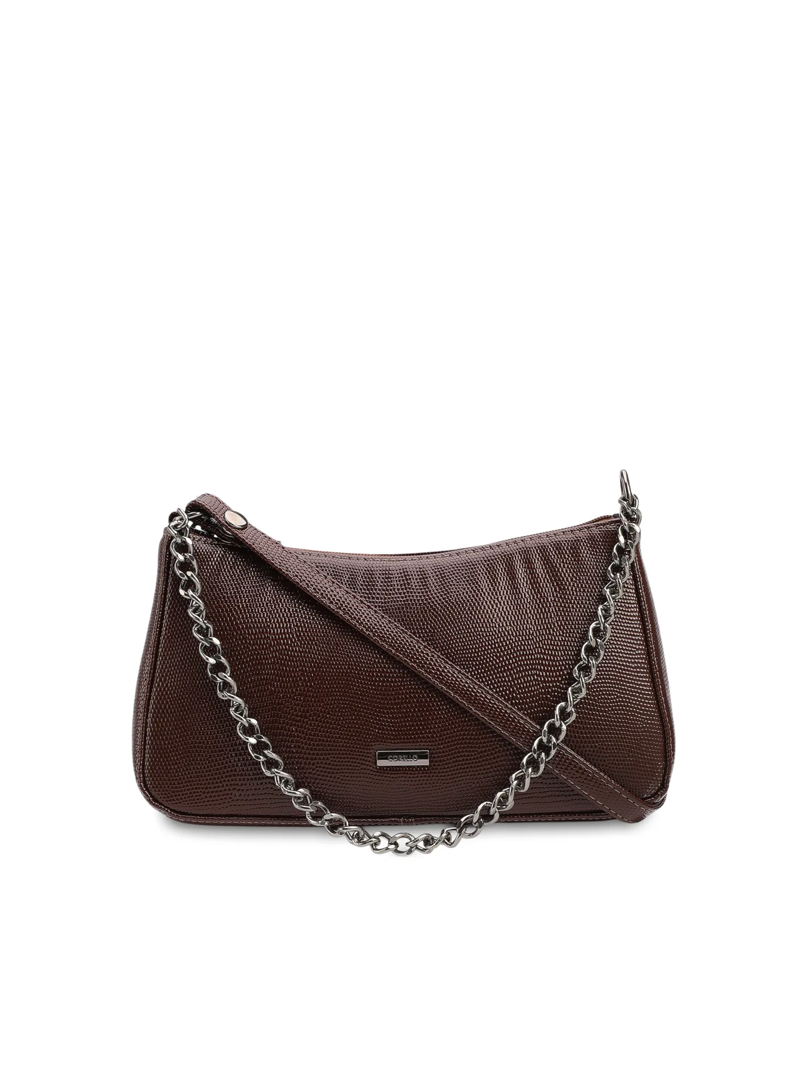 Bolsa Transversal Pequena Alt Lezart Marrom Corrente Frontal
