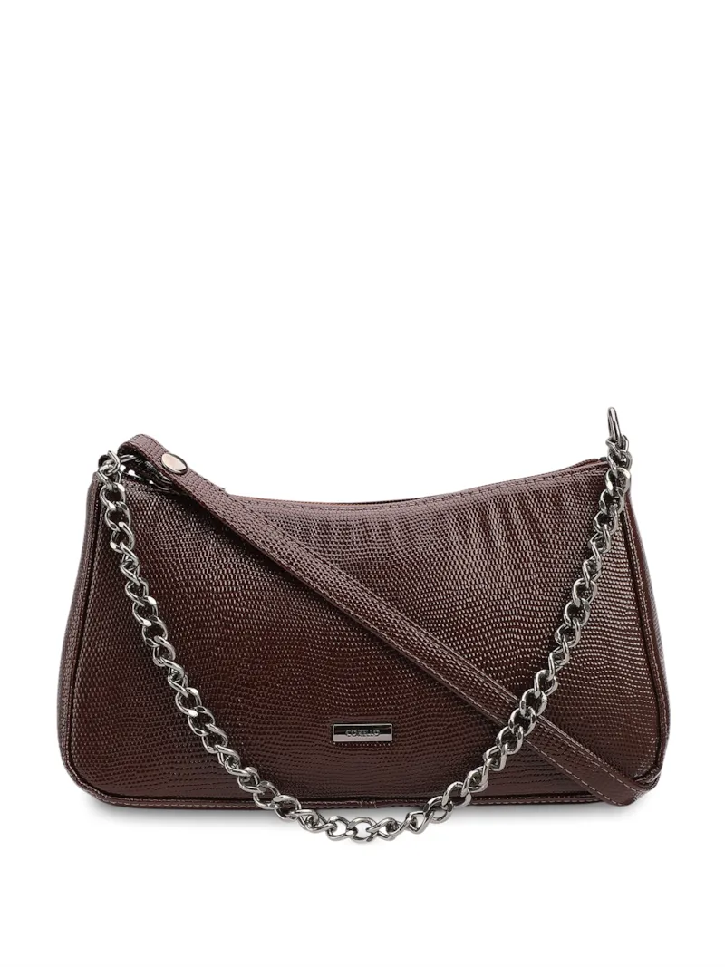 Bolsa Transversal Pequena Alt Lezart Marrom Corrente Frontal