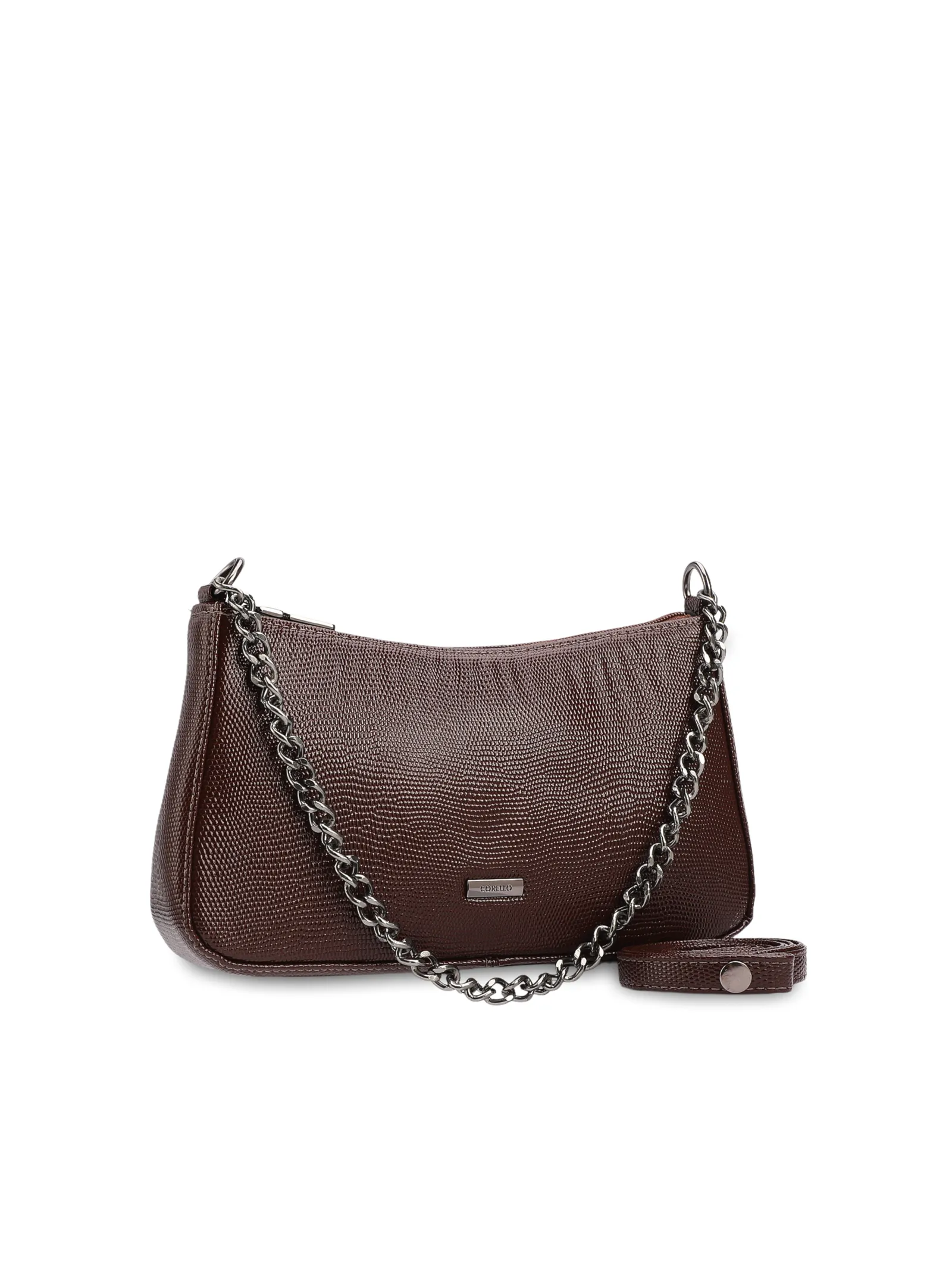 Bolsa Transversal Pequena Alt Lezart Marrom Corrente Frontal