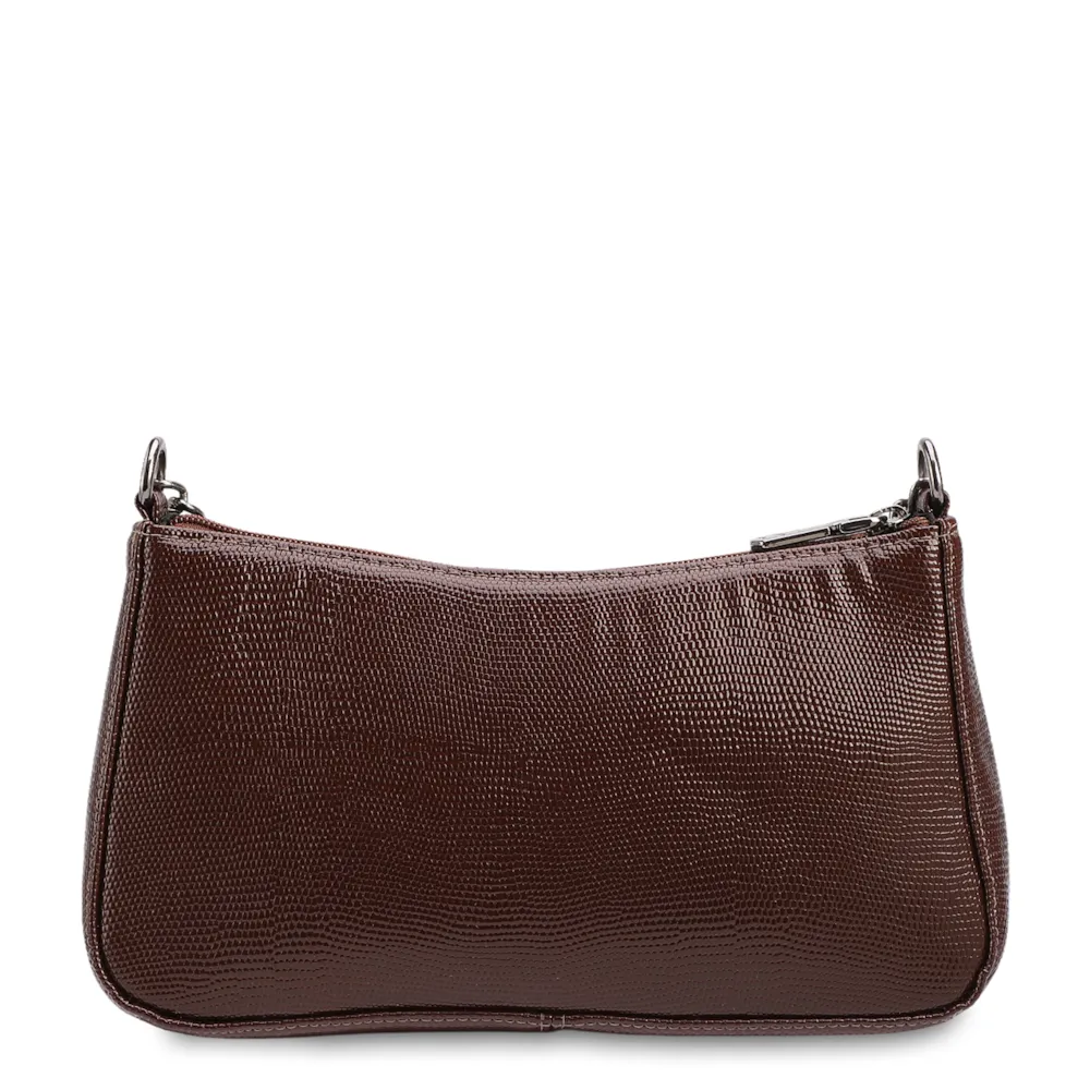 Bolsa Transversal Pequena Alt Lezart Marrom Corrente Frontal - imagem 3