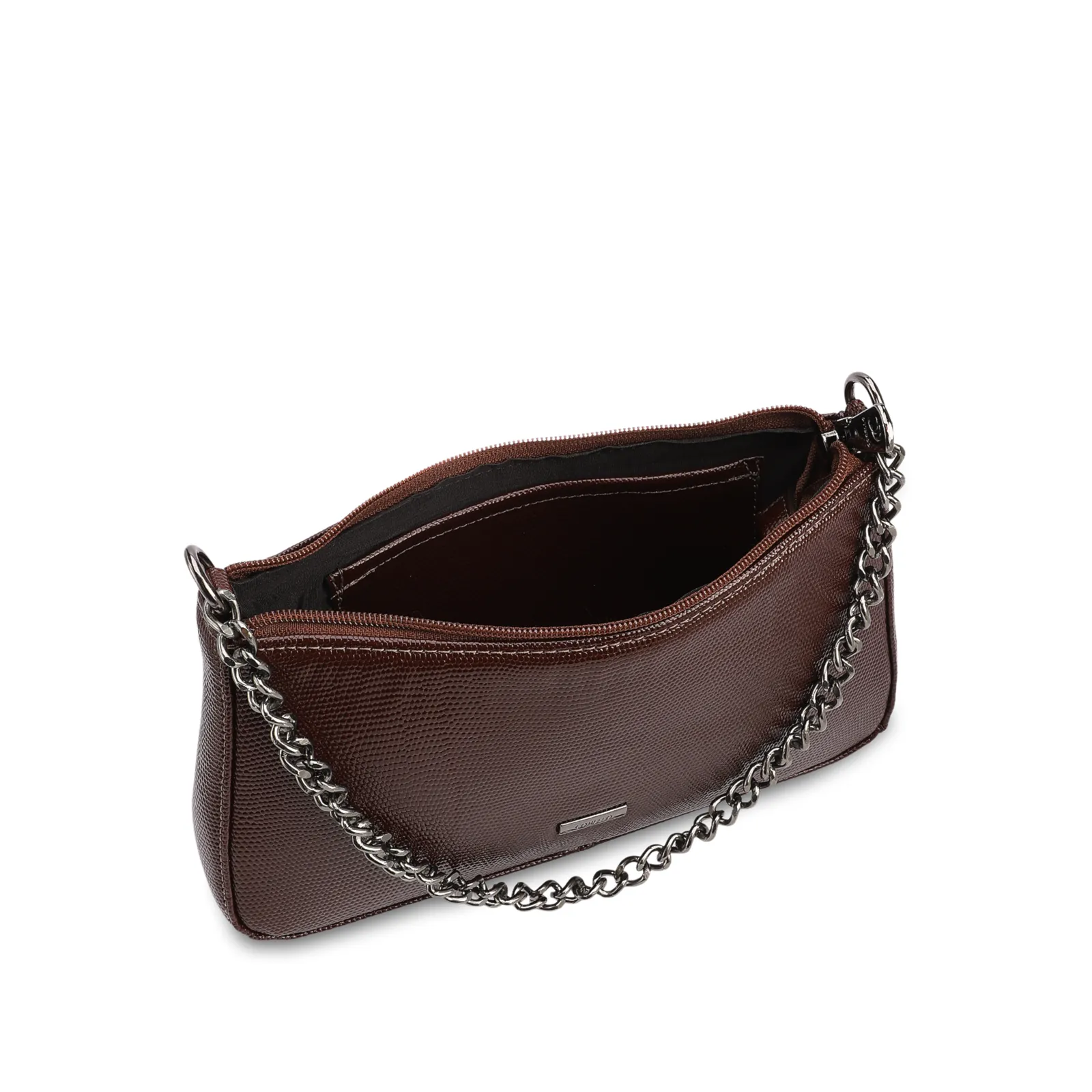 Bolsa Transversal Pequena Alt Lezart Marrom Corrente Frontal