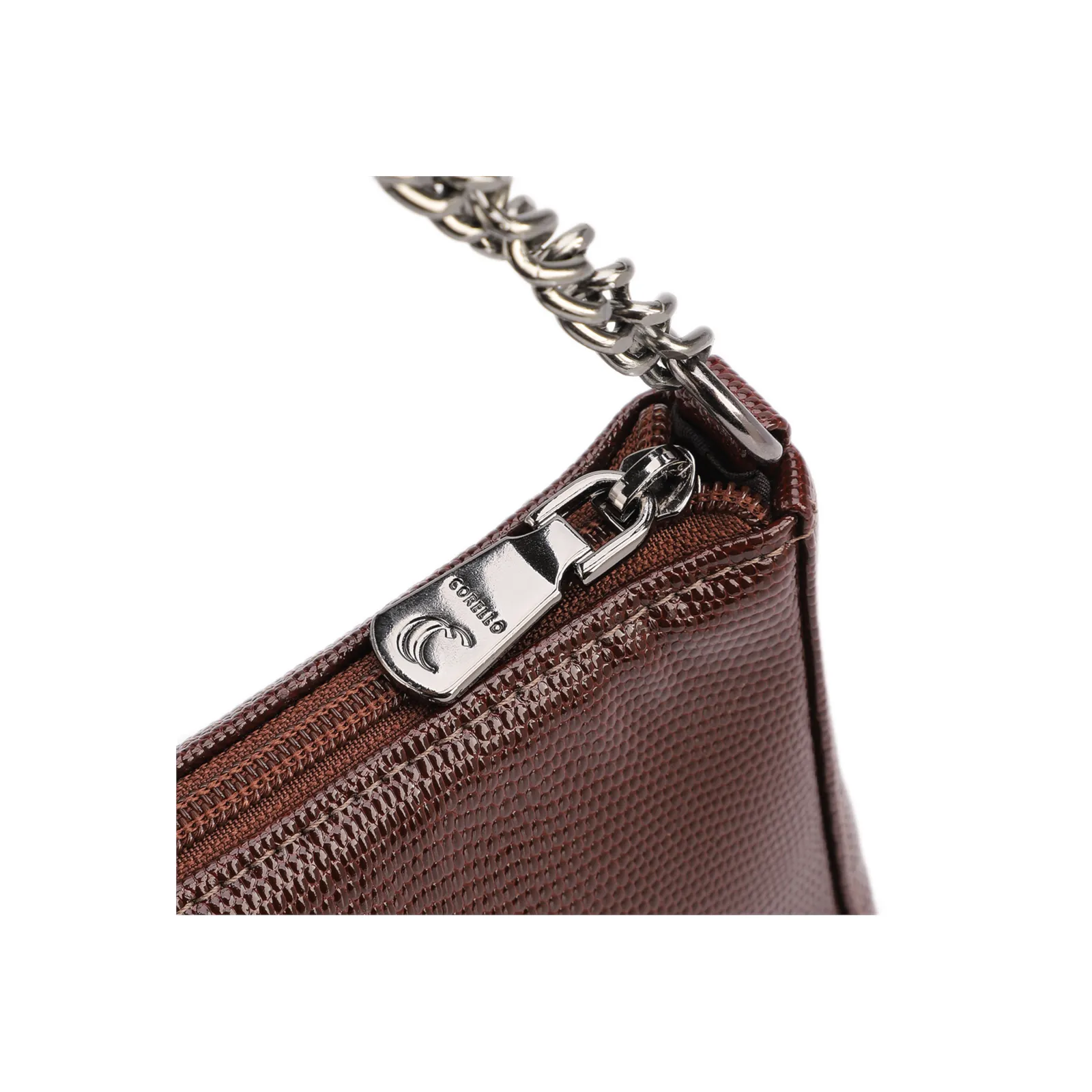 Bolsa Transversal Pequena Alt Lezart Marrom Corrente Frontal