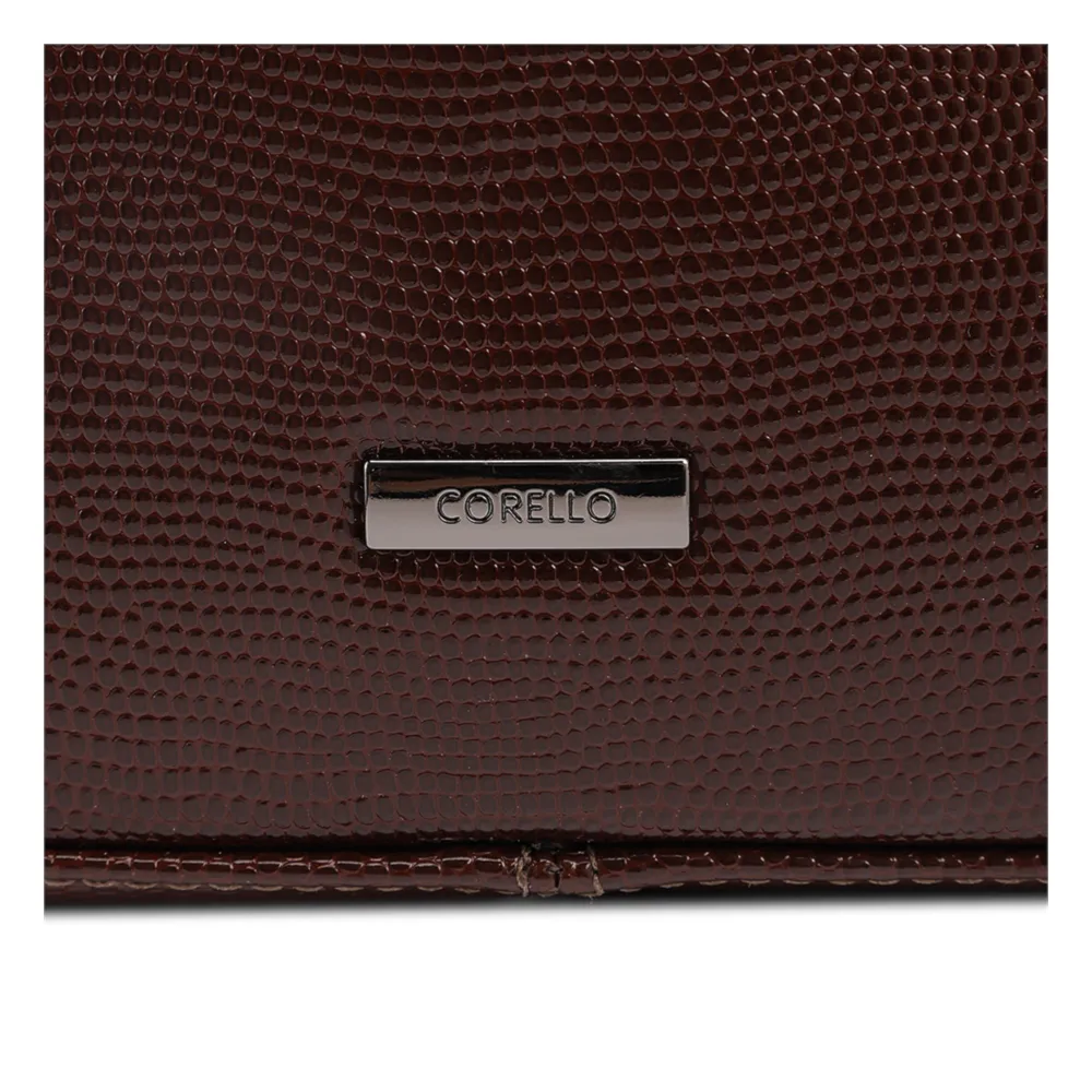 Bolsa Transversal Pequena Alt Lezart Marrom Corrente Frontal - imagem 6