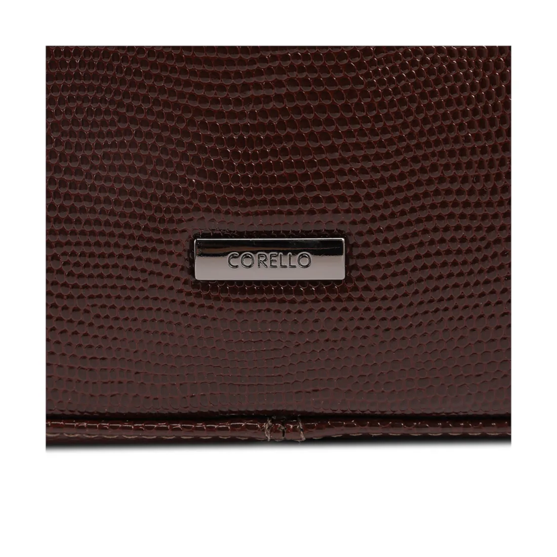 Bolsa Transversal Pequena Alt Lezart Marrom Corrente Frontal - foto 6