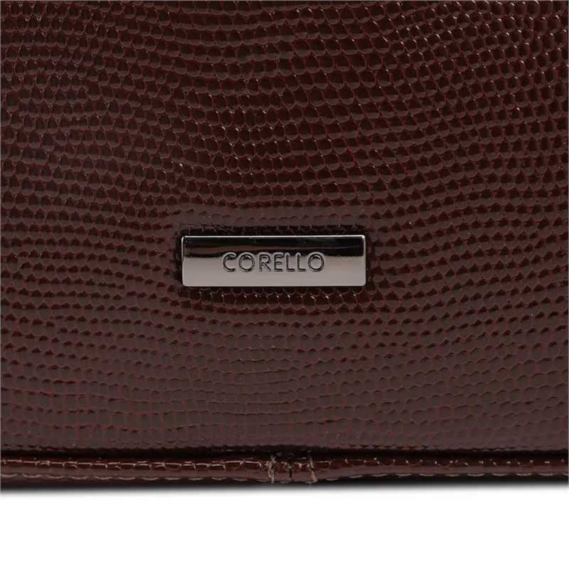 Bolsa Transversal Pequena Alt Lezart Marrom Corrente Frontal - foto 6