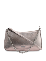 Bolsa Transversal Pequena Alt Lezart Prata Corrente Frontal