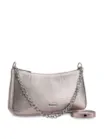 Bolsa Transversal Pequena Alt Lezart Prata Corrente Frontal - imagem 2