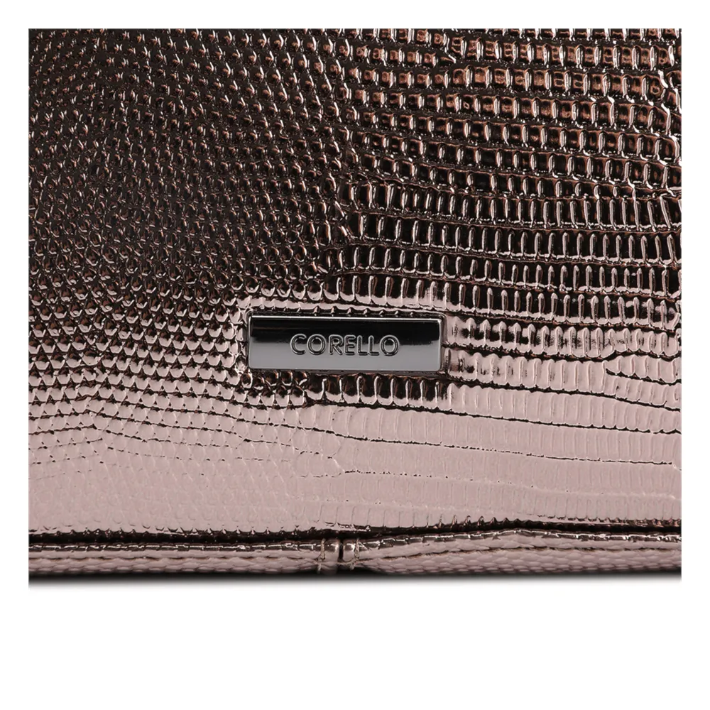 Bolsa Transversal Pequena Alt Lezart Prata Corrente Frontal - imagem 5