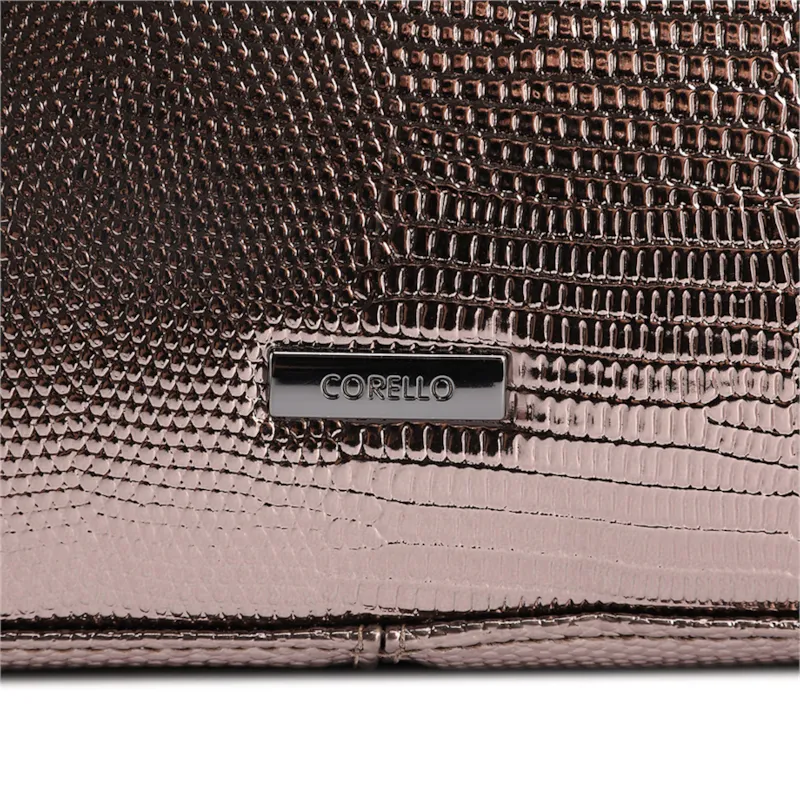 Bolsa Transversal Pequena Alt Lezart Prata Corrente Frontal - foto 5