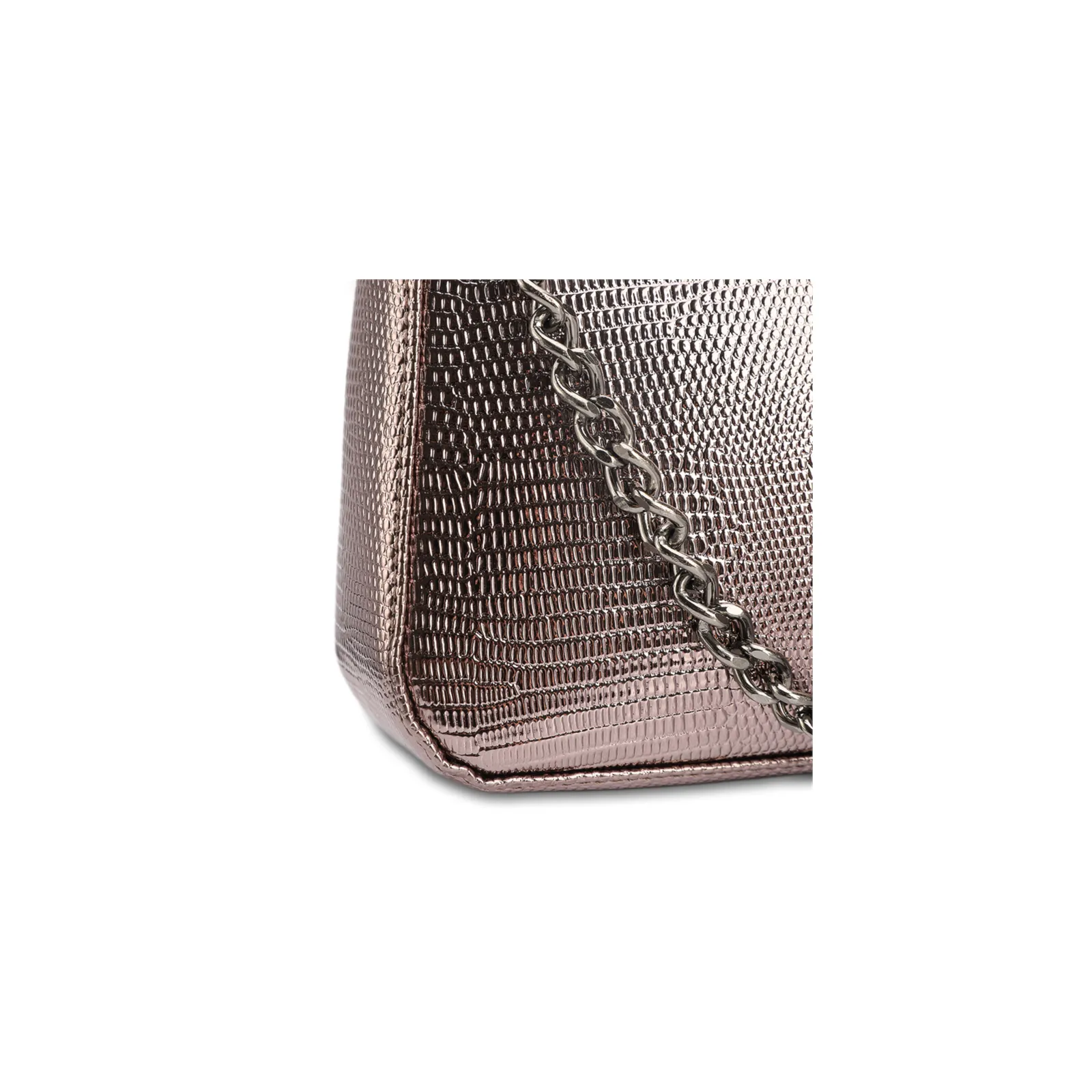 Bolsa Transversal Pequena Alt Lezart Prata Corrente Frontal