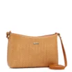 Bolsa Transversal Pequena Alt Marrom Claro Textura Tramada - imagem 2