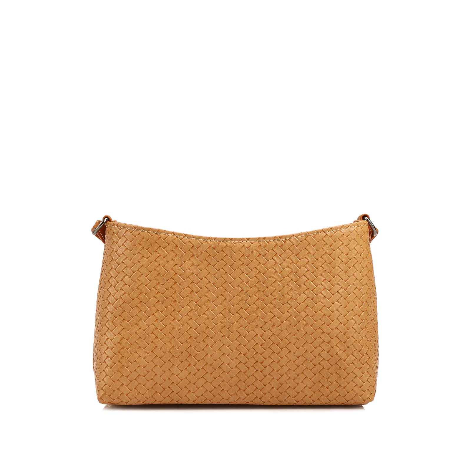 Bolsa Transversal Pequena Alt Marrom Claro Textura Tramada