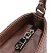 Bolsa Transversal Pequena Alt Marrom Escuro Textura Tramada - imagem 5