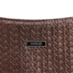 Bolsa Transversal Pequena Alt Marrom Escuro Textura Tramada - imagem 6