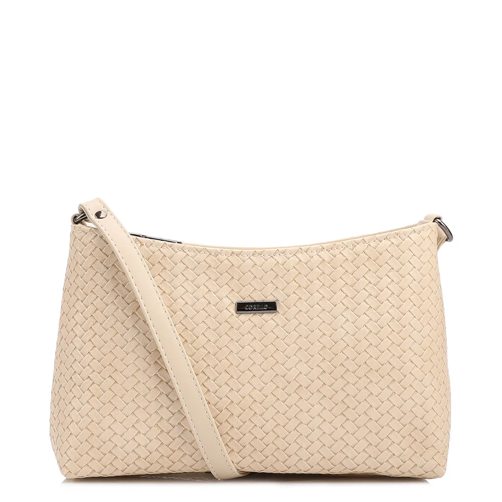 Bolsa Transversal Pequena Alt Off White Textura Tramada