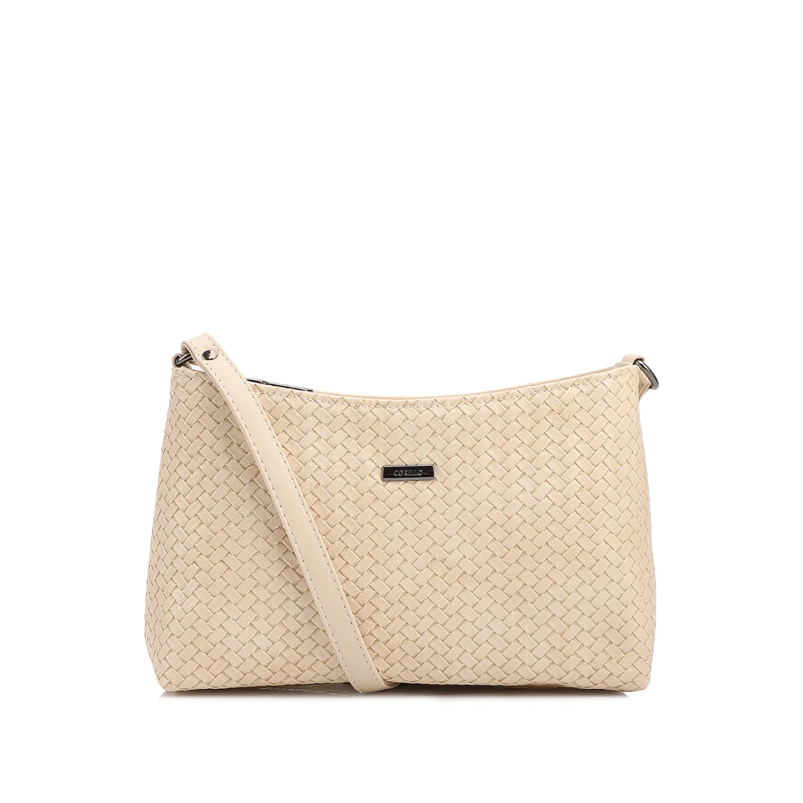 Bolsa Transversal Pequena Alt Off White Textura Tramada