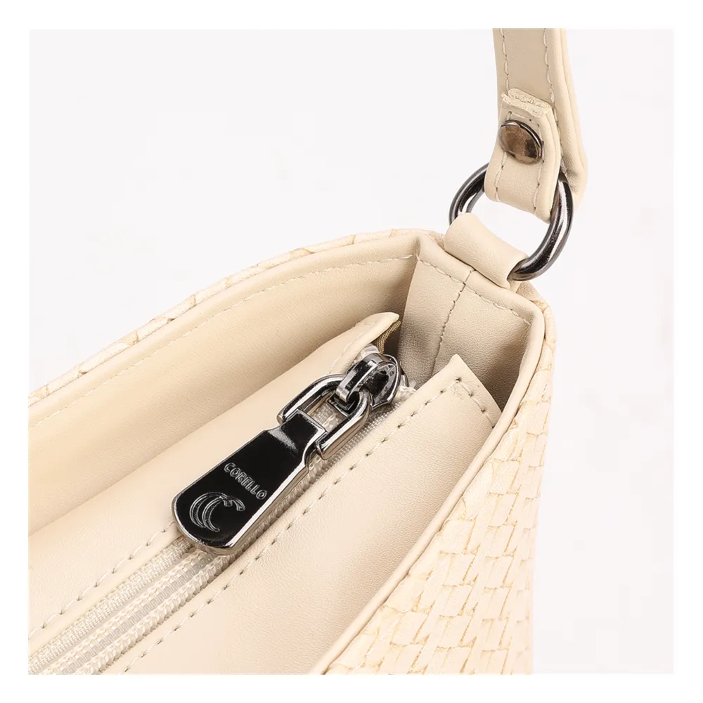 Bolsa Transversal Pequena Alt Off White Textura Tramada - imagem 5