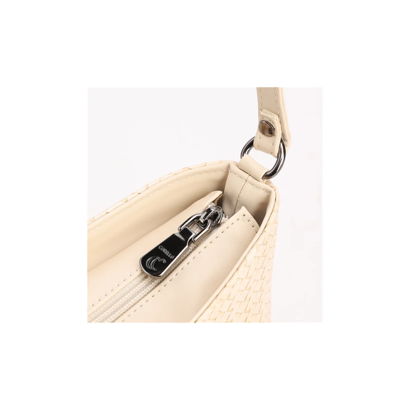 Bolsa Transversal Pequena Alt Off White Textura Tramada