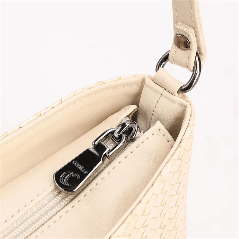 Bolsa Transversal Pequena Alt Off White Textura Tramada - foto 5