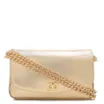  Bolsa Transversal Pequena Alt Textura Python Dourada Corrente - imagem 1