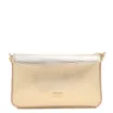  Bolsa Transversal Pequena Alt Textura Python Dourada Corrente - imagem 3