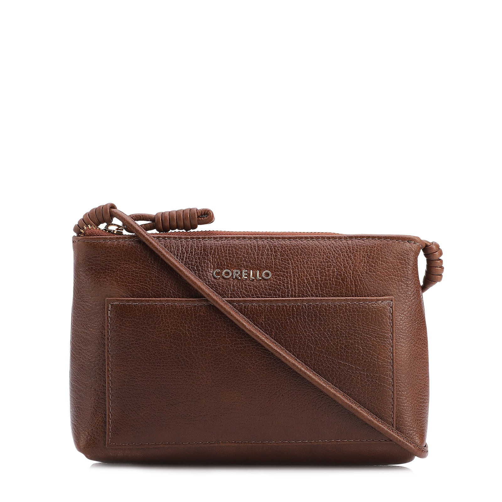 Bolsa Transversal Pequena Couro Antique Marrom Bolso Frontal