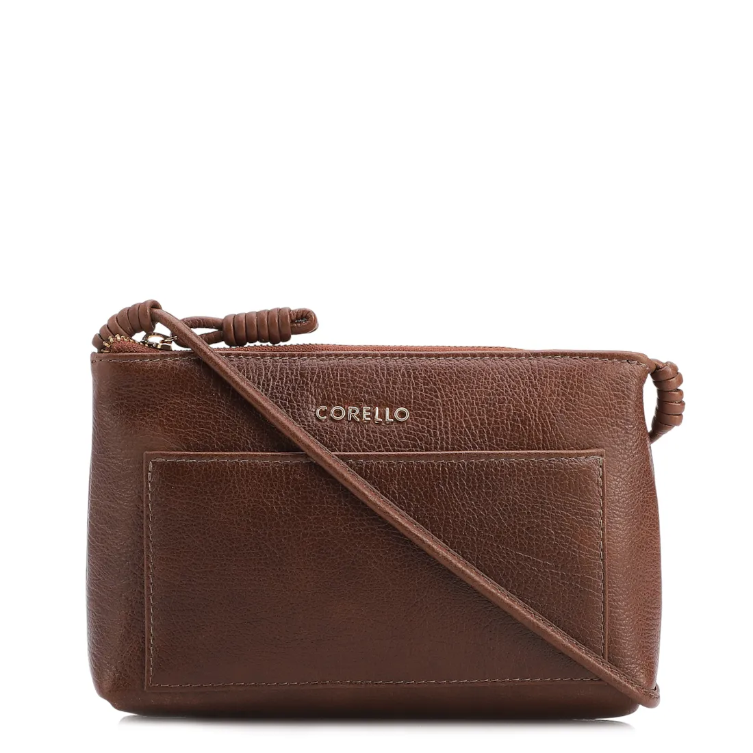 Bolsa Transversal Pequena Couro Antique Marrom Bolso Frontal