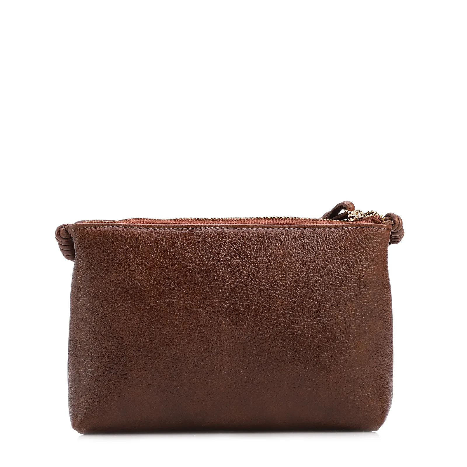Bolsa Transversal Pequena Couro Antique Marrom Bolso Frontal