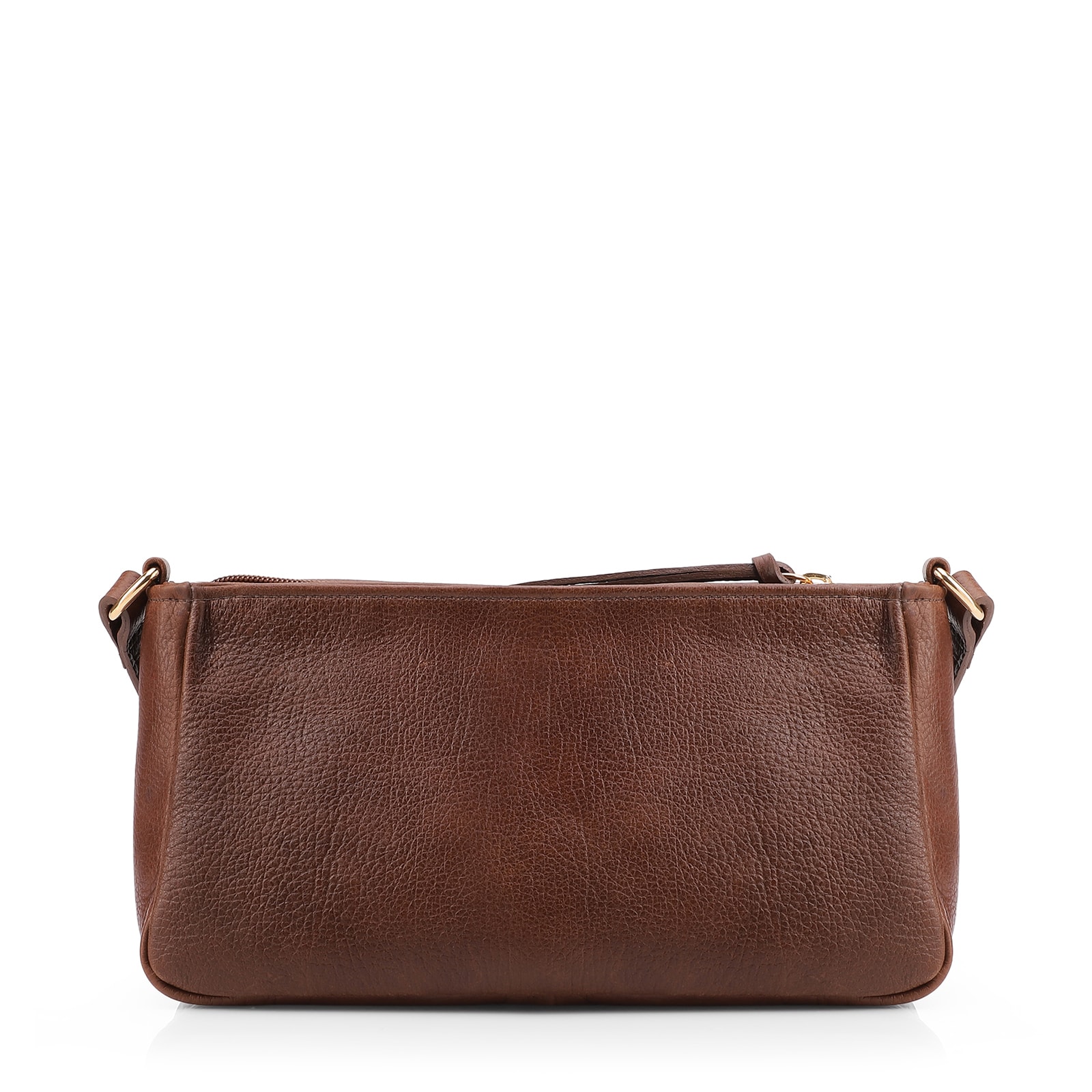 Bolsa Transversal Pequena Couro Antique Marrom Bolso Frontal Botão