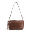 Bolsa Transversal Pequena Couro Antique Marrom Bolso Zíper - imagem 1