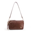 Bolsa Transversal Pequena Couro Antique Marrom Bolso Zíper - imagem 1